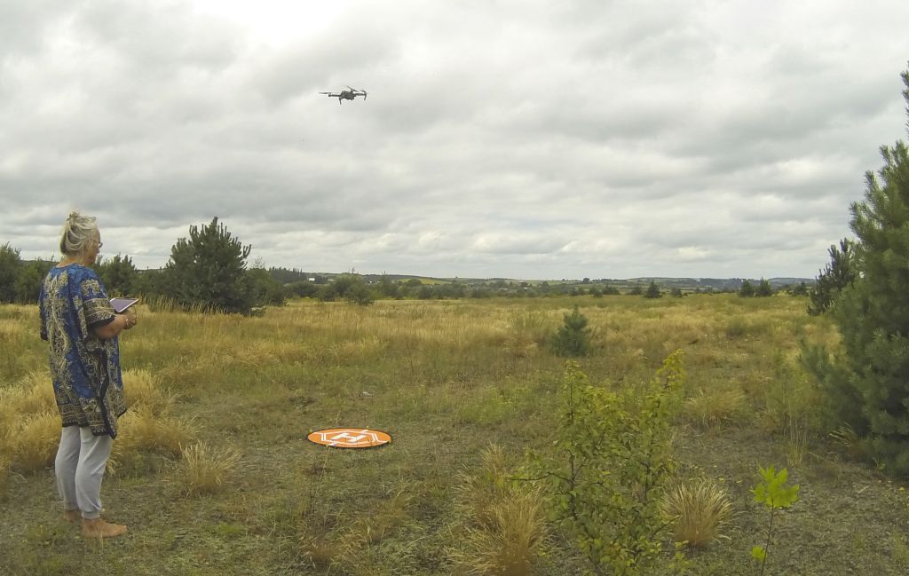 Drohnenflug in der Ukraine